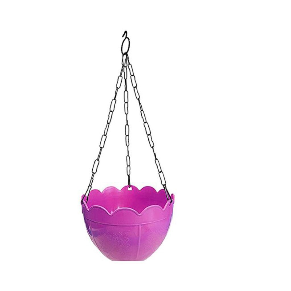 Plastic Hanging Flower Pot with Chain