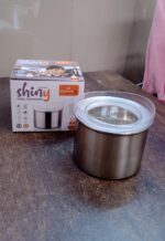 Multipurpose Stainless Steel Airtight Containers with See Through Lid (1 Pc / 500 ML) - Fabric Detail by Nari Haat, I...