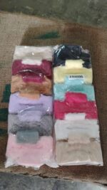 Soft Velvet Furry Hair Clutcher Clips Set (12 Pc) - Fabric Detail by Nari Haat, Indian ethnic wear, women clothing, d...