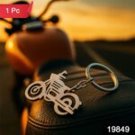 Motorcycle Silhouette Metal Keychain - (1 Pc) - With Dupatta by Nari Haat, Indian ethnic wear, women clothing, design...