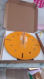 Modern Round Wall Clock Stylish and Silent Non-Ticking Decorative Timepiece (1 Pc) - Fabric Detail by Nari Haat, Indi...