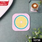 Premium Silicone Drink Coaster (1 Pc, 8×8 cm / Mix Design) - With Dupatta by Nari Haat, Indian ethnic wear, women cl...
