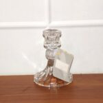 Elegant Crystal Glass Candle Holder Stand (1 Pc) - Full Detail by Nari Haat, Indian ethnic wear, women clothing, desi...