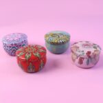 Premium Decorative Mandala Printed Metal Candle Container (4 Pc) - Full Detail by Nari Haat, Indian ethnic wear, wome...