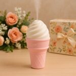 Ice Cream Cone Shape Air Freshener Humidifier (1Pc / Pink) - Fabric Detail by Nari Haat, Indian ethnic wear, women cl...