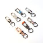 Premium Heavy-Duty Metal Keychain with Carabiner Clip (1 Pc / Assorted Design) - Sleeve Design by Nari Haat, Indian e...