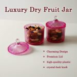 Plastic Luxury Transparent Dry Fruit Storage Jars  (2 Pc) - Back View by Nari Haat, Indian ethnic wear, women clothin...