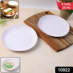 Freshee 9 Inch Round Compostable Paper Plate – 25 Pcs Pack - With Dupatta by Nari Haat, Indian ethnic wear, women c...