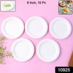 Freshee 6 Inch Round Compostable Bagasse Plate (10 Pcs Pack) - With Dupatta by Nari Haat, Indian ethnic wear, women c...