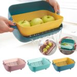 Multifunctional BPA Free Double Layered Plastic Rotatable Strainer (Multicolor) - Fabric Detail by Nari Haat, Indian ...