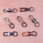 Premium Heavy-Duty Metal Keychain with Carabiner Clip (1 Pc / Assorted Design) - Closeup Embroidery by Nari Haat, Ind...