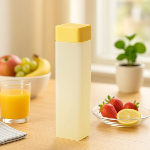 Square Plastic Water Bottle – 1000ml Leakproof BPA-Free for Office, Gym & Home (1 Pc) - Front View by Nari Haat, In...
