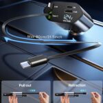 4-in-1 Super Fast Car Charger with Dual Built-In Cables, Dual USB Ports, - Closeup Embroidery by Nari Haat, Indian et...