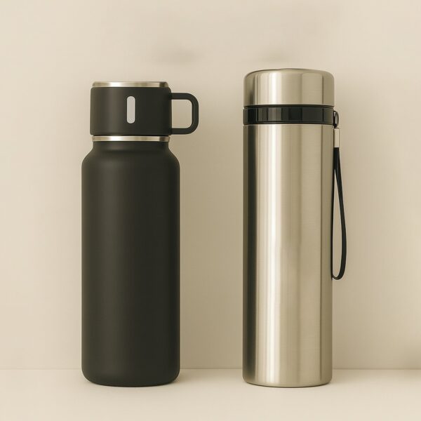 Stainless Steel Vacuum Insulated Water Bottle 900ML Approx (Mix Color) - Front View by Nari Haat, Indian ethnic wear,...