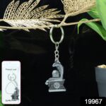 Shivling with Snake Design Silver Keychain (1 Pc) - With Dupatta by Nari Haat, Indian ethnic wear, women clothing, de...