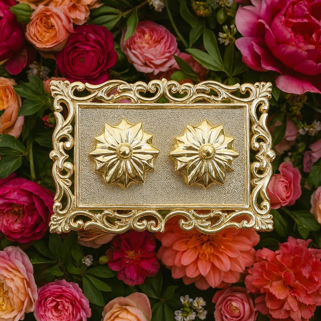 Ornate Rectangular Pooja Thali Tray - (1 Pc) - Front View by Nari Haat, Indian ethnic wear, women clothing, designer ...