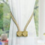 Magnetic curtain tiebacks for home decor