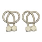 Home Magnetic Curtain Tiebacks, Straps, Buckle, Clips Rope (2 Pc) - Sleeve Design by Nari Haat, Indian ethnic wear, w...