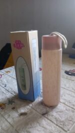 350ml Leak Proof Glass Water Bottle - Hot & Cold, BPA Free, Travel - Fabric Detail by Nari Haat, Indian ethnic wear, ...