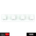 Plastic Sticker Self Adhesive Multipurpose Hanger Hooks - With Dupatta by Nari Haat, Indian ethnic wear, women clothi...