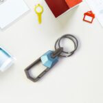 Premium Heavy-Duty Metal Keychain with Carabiner Clip (1 Pc / Assorted Design) - Neckline Detail by Nari Haat, Indian...