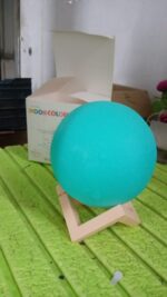 Moon Night Lamp with Plastic Stand Night Lamp for Bedroom (19 x14 Cm / 1 Pc) - Full Detail by Nari Haat, Indian ethni...