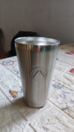 Stainless Steel Vacuum Insulated Travel Mug  (1 Pc) - Full Detail by Nari Haat, Indian ethnic wear, women clothing, d...