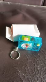 Mini Alarm Clock Keychain – 1PC Portable Quartz Analog Clock Key Ring - Fabric Detail by Nari Haat, Indian ethnic w...