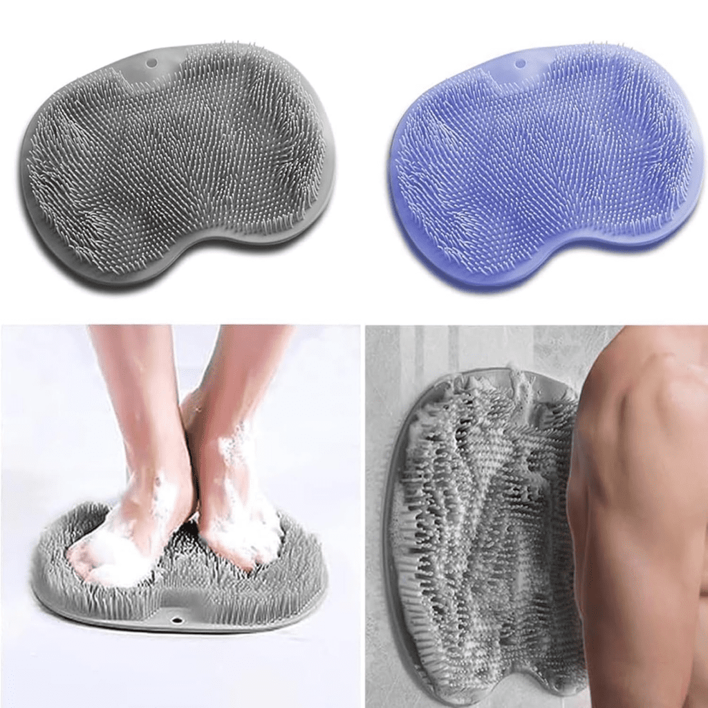 Silicone Bath Massage Cushion – Suction Cup Exfoliating Foot Scrubber & Mat - Front View by Nari Haat, Indian ethni...
