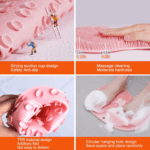 Silicone Bath Massage Cushion – Suction Cup Exfoliating Foot Scrubber & Mat - With Dupatta by Nari Haat, Indian eth...