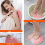 Silicone Bath Massage Cushion – Suction Cup Exfoliating Foot Scrubber & Mat - Closeup Embroidery by Nari Haat, Indi...