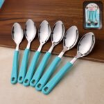 Supermom Stainless Steel Tea Spoon (6 Pc Set) - Front View by Nari Haat, Indian ethnic wear, women clothing, designer...