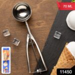 Premium Stainless Steel Ice Cream Scoop with Trigger Release –Approx 70 ML Capacity - With Dupatta by Nari Haat, In...