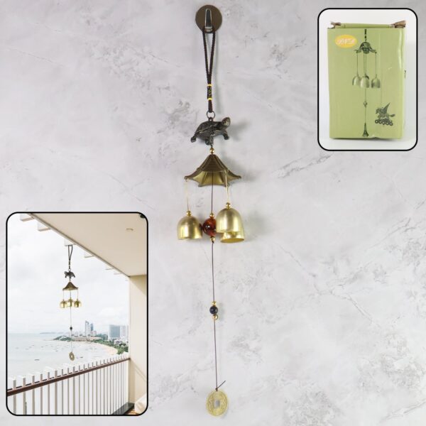 Feng Shui Metal Wind Chime - (1 Pc) - Front View by Nari Haat, Indian ethnic wear, women clothing, designer suit
