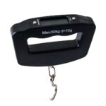 Black Digital Portable Luggage Scale with LCD Backlight (50 kg) - Back View by Nari Haat, Indian ethnic wear, women c...
