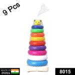 Plastic Baby Kids Teddy Stacking Ring Jumbo Stack Up Educational Toy 9pc - With Dupatta by Nari Haat, Indian ethnic w...