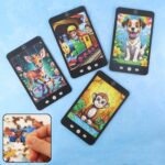Kids Mini Cartoon Jigsaw Puzzle – 1 Pc Mix Design - Front View by Nari Haat, Indian ethnic wear, women clothing, de...