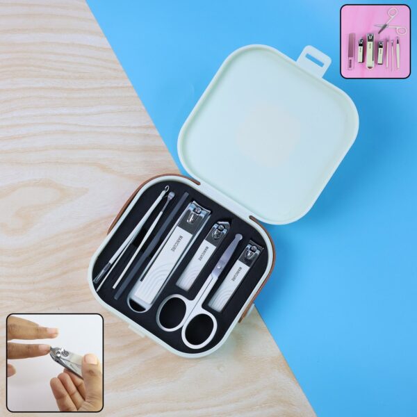 8 in 1 Premium Manicure & Pedicure Grooming Kit - (Set) - Front View by Nari Haat, Indian ethnic wear, women clothing...