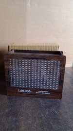 Wooden Money / Piggy Bank, Money Box (1 Pc / Pen Not Included) - Fabric Detail by Nari Haat, Indian ethnic wear, wome...