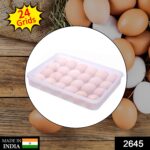 24 Grids Plastic Egg Box Container Holder Tray Fridge with Lid for 2 Dozen Egg Tray - With Dupatta by Nari Haat, Indi...