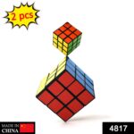 Plastic Fancy 3x3 Small Cube Puzzles Game - 2 Pieces (Multicolour) - With Dupatta by Nari Haat, Indian ethnic wear, w...