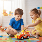 Funwoods Friction-Powered Cartoon Racing Car Toy - (1 Pc) - Sleeve Design by Nari Haat, Indian ethnic wear, women clo...