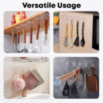 Multipurpose Strong Small Stainless Steel Adhesive Wall Hooks - Sleeve Design by Nari Haat, Indian ethnic wear, women...