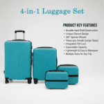 4-in-1 Luggage Set – Durable and Stylish Hard Shell Suitcase Set - Back View by Nari Haat, Indian ethnic wear, wome...