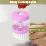 Plastic Wash Basin Brush Cleaner with Liquid Soap Dispenser (Multicolour) - With Dupatta by Nari Haat, Indian ethnic ...