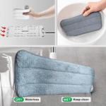 High-Quality 40x13 cm Reusable Flat Mop Microfiber Cleaning Pad Refill (1 Pc) - Closeup Embroidery by Nari Haat, Indi...