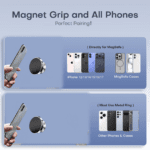 360° Rotating Magnetic Phone Holder Stand (1 Pc) - Back View by Nari Haat, Indian ethnic wear, women clothing, desig...