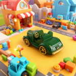 Funwoods Friction-Powered Vintage Car Toy - (1 Pc) - Back View by Nari Haat, Indian ethnic wear, women clothing, desi...