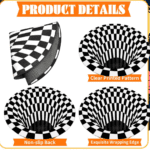 3D Space Round Carpet, Floor Mat Non-Woven Doormat (1 Pc / 78 Cm) - With Dupatta by Nari Haat, Indian ethnic wear, wo...