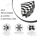 3D Space Round Carpet, Floor Mat Non-Woven Doormat (1 Pc / 78 Cm) - Back View by Nari Haat, Indian ethnic wear, women...